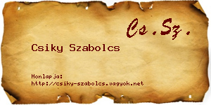 Csiky Szabolcs névjegykártya